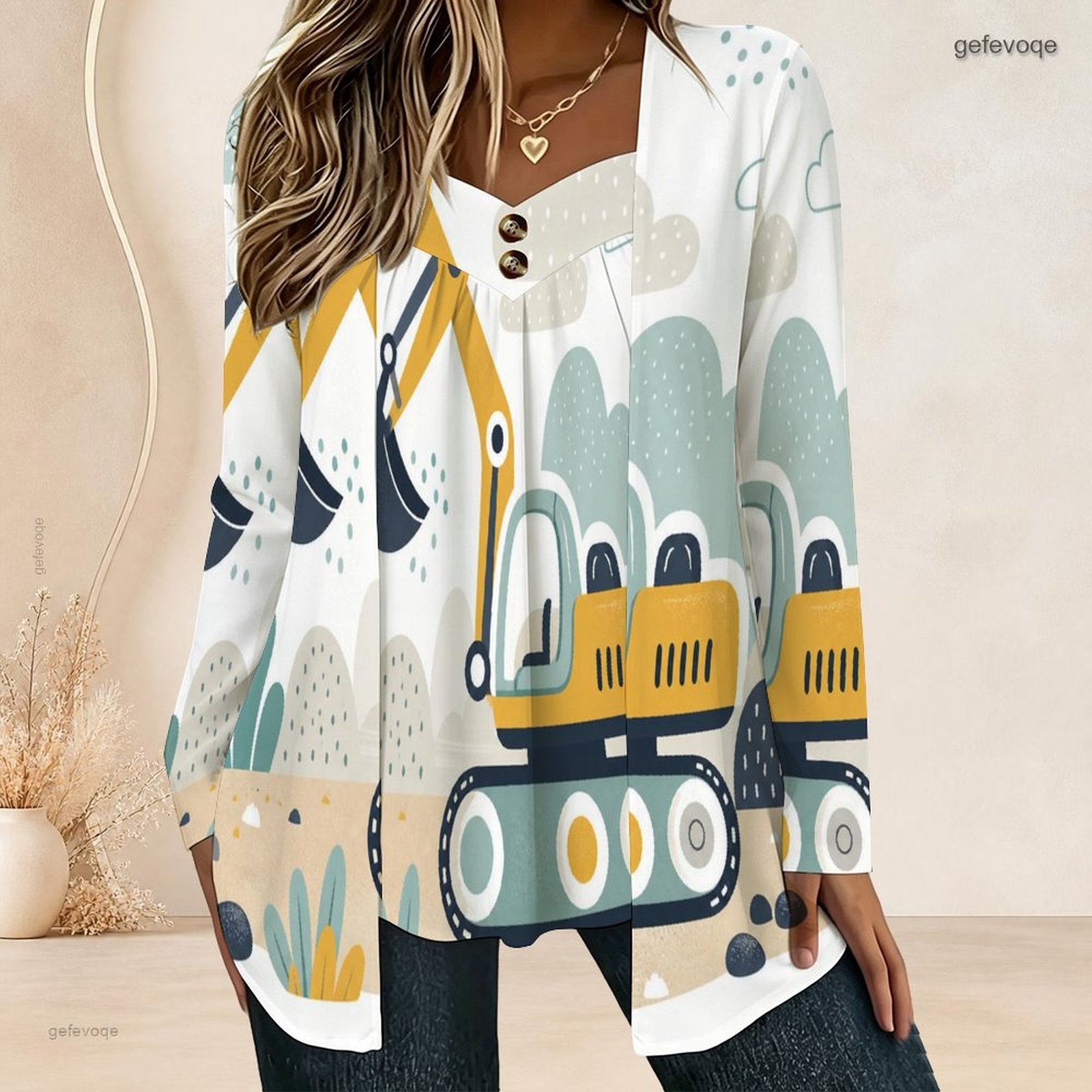 Blouses - Chemisier à manches longues pour femmes,