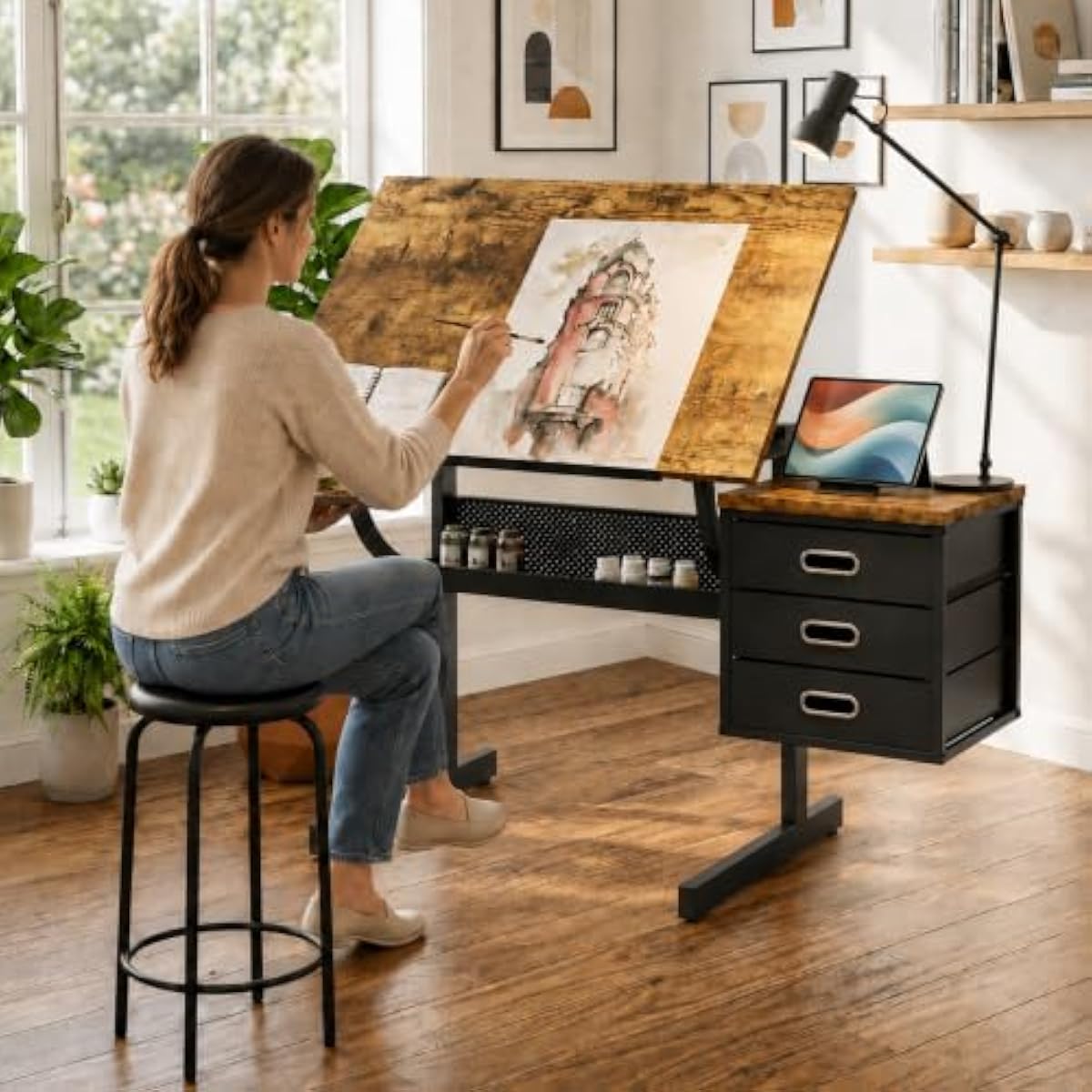 Bureau de dessin réglable avec - Tops avis et prix