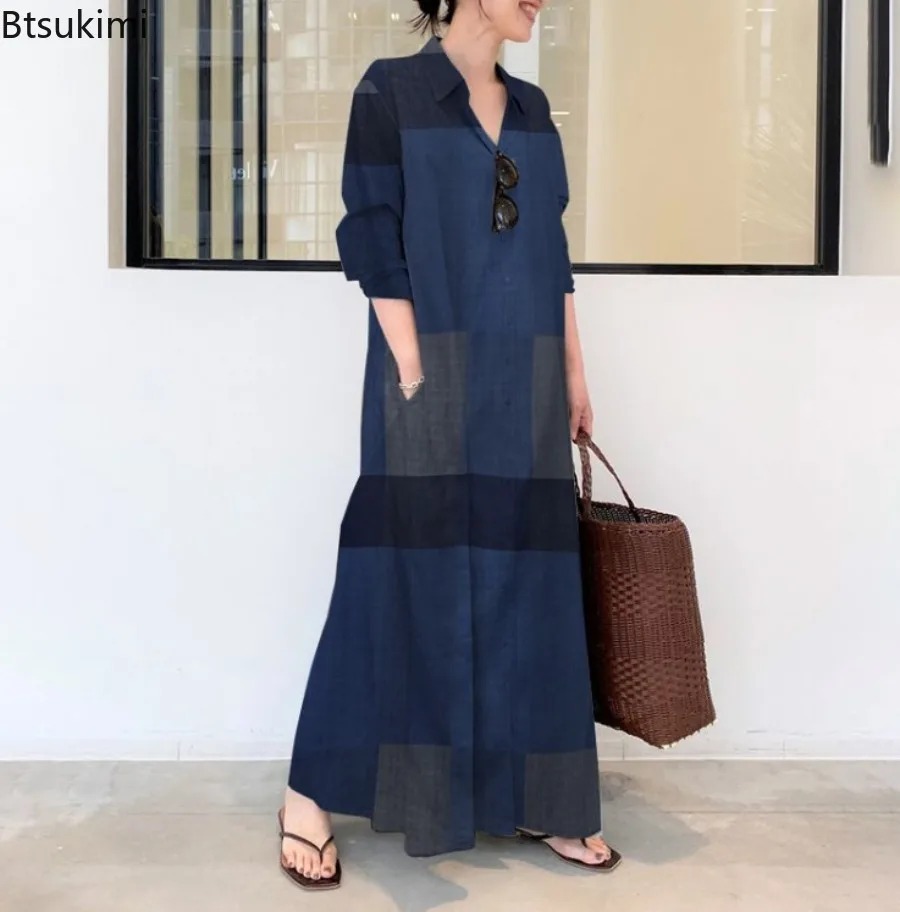 Nouvelle Robe Chemise Tendance - Casual Loose Linen Shirt Dress avis et prix