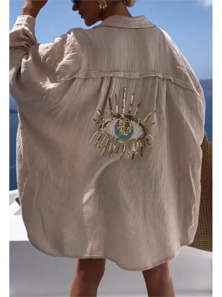Robe chemise décontractée à se - Casual Loose Linen Shirt Dress avis et prix