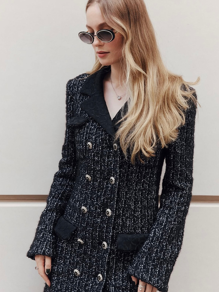 Ensemble robe blazer en tweed  - Tweed Two Piece Blazer Dress avis et prix