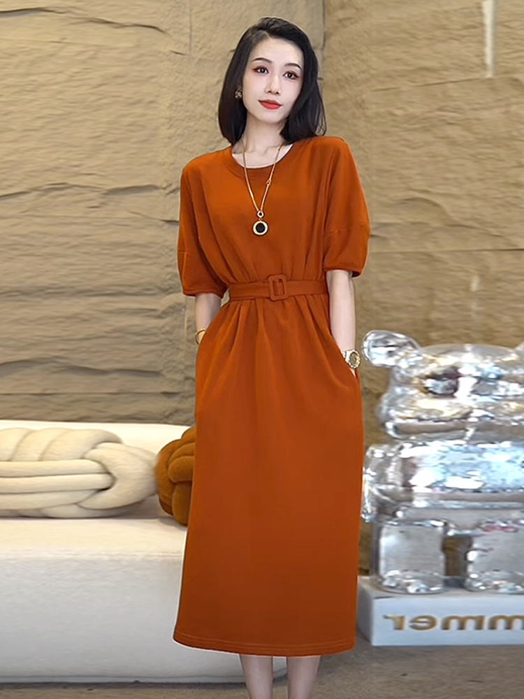 Robe longue décontractée d'été - Korean Style A Line Shirt Dress avis et prix