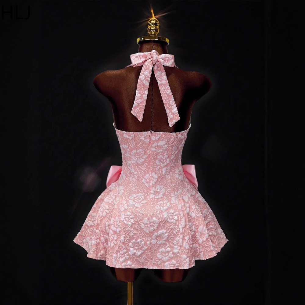 HLJ Y2K Robe moulante sexy en  - Y2K Backless Halter Mini Dress avis et prix