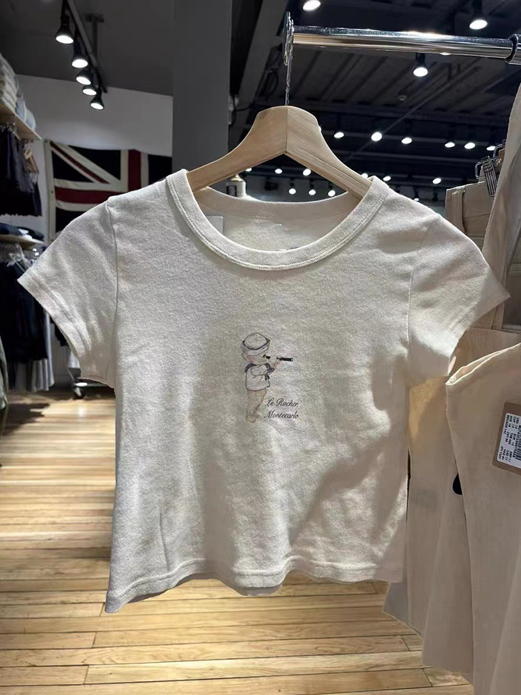T-shirt à manches courtes et c - Y2K Graphic Baby Tee Crop avis et prix