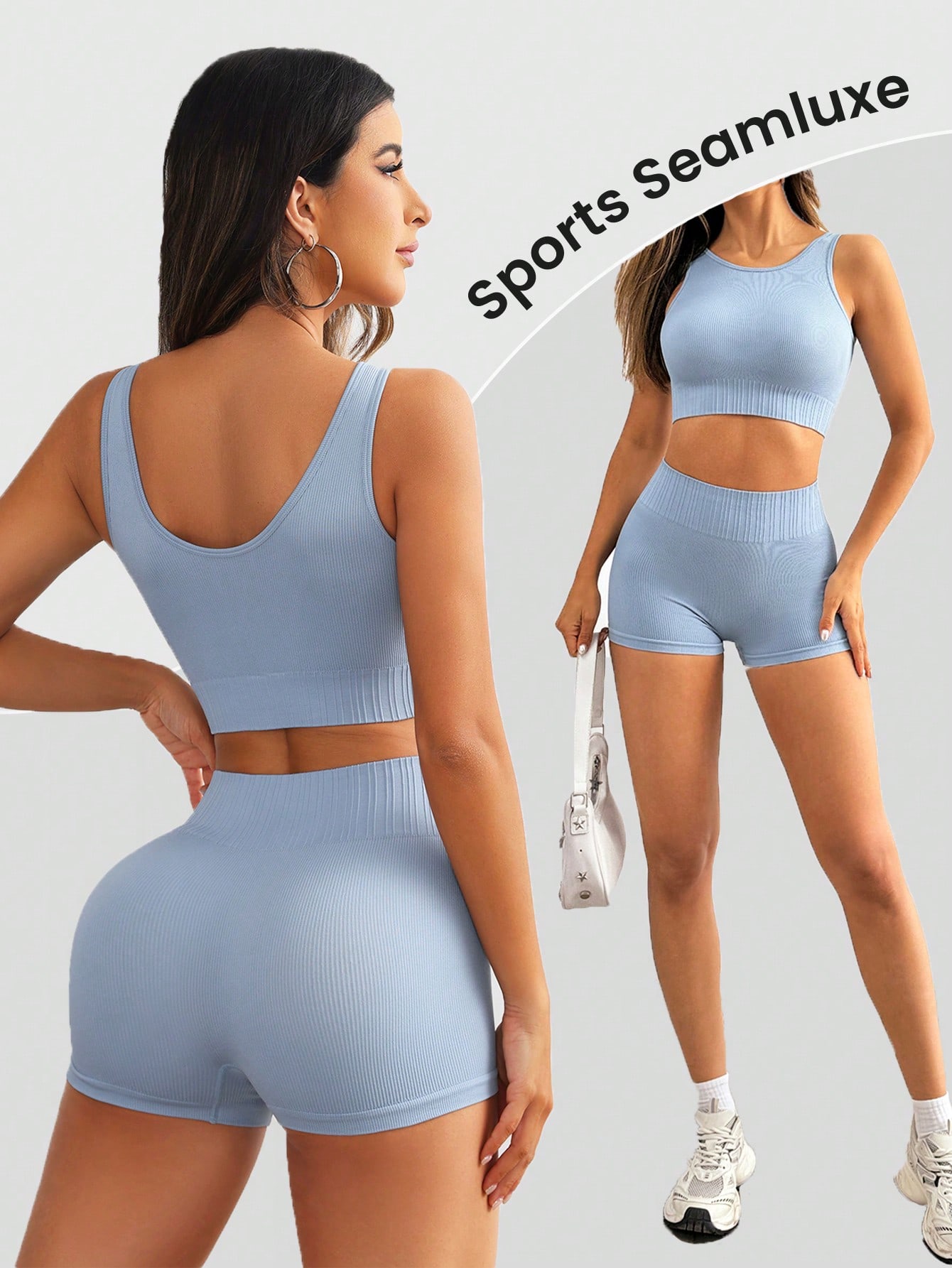 Ensemble de yoga côtelé sans c - Seamless Ribbed Workout Tank Top avis et prix